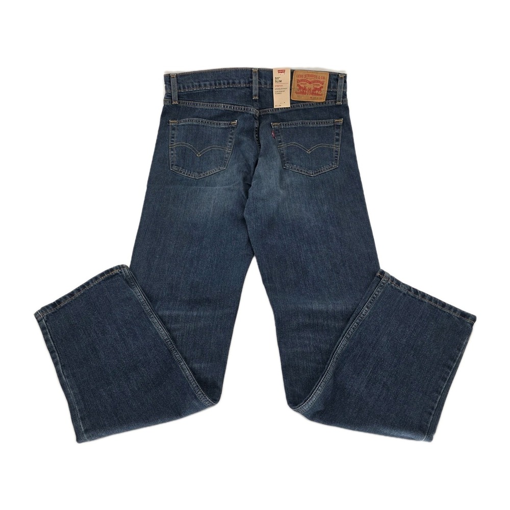 Levi 511 Slim Fit Mens 33 x 34 Jeans Mid Wash Stretch Denim Classic City New - Picture 4 of 8